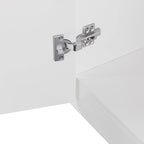 Mobile TV con caminetto elettrico non riscaldante da 34,2", Centro di intrattenimento con luce LED, Ripiani in vetro temperato per TV fino a 75"