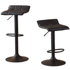 Set moderno di 2 sgabelli da bar girevoli con seduta in pelle, base in metallo, regolabili in altezza, per isola cucina, sala da pranzo, soggiorno