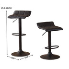Set moderno di 2 sgabelli da bar girevoli con seduta in pelle, base in metallo, regolabili in altezza, per isola cucina, sala da pranzo, soggiorno
