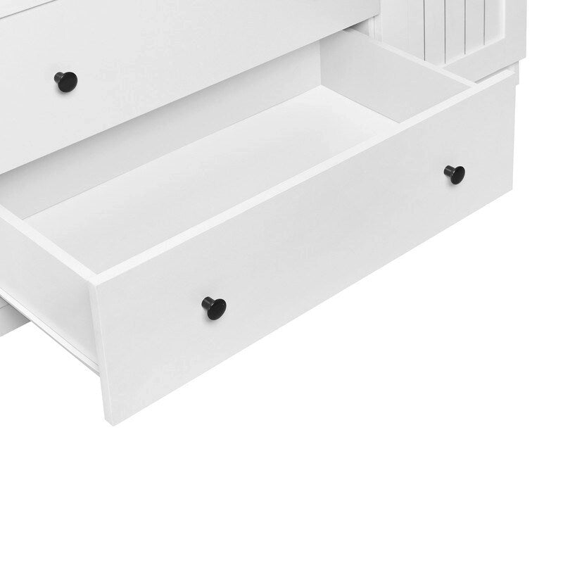 Armadio a quattro ante con due cassetti - 60,6L x 20,8P x 68,5A