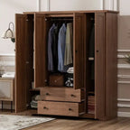 Armadio a quattro ante con due cassetti - 60,6L x 20,8P x 68,5A