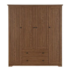 Armadio a quattro ante con due cassetti - 60,6L x 20,8P x 68,5A