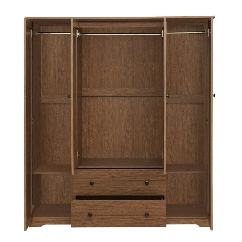 Armadio a quattro ante con due cassetti - 60,6L x 20,8P x 68,5A