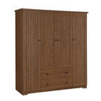 Armadio a quattro ante con due cassetti - 60,6L x 20,8P x 68,5A