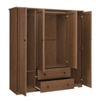 Armadio a quattro ante con due cassetti - 60,6L x 20,8P x 68,5A