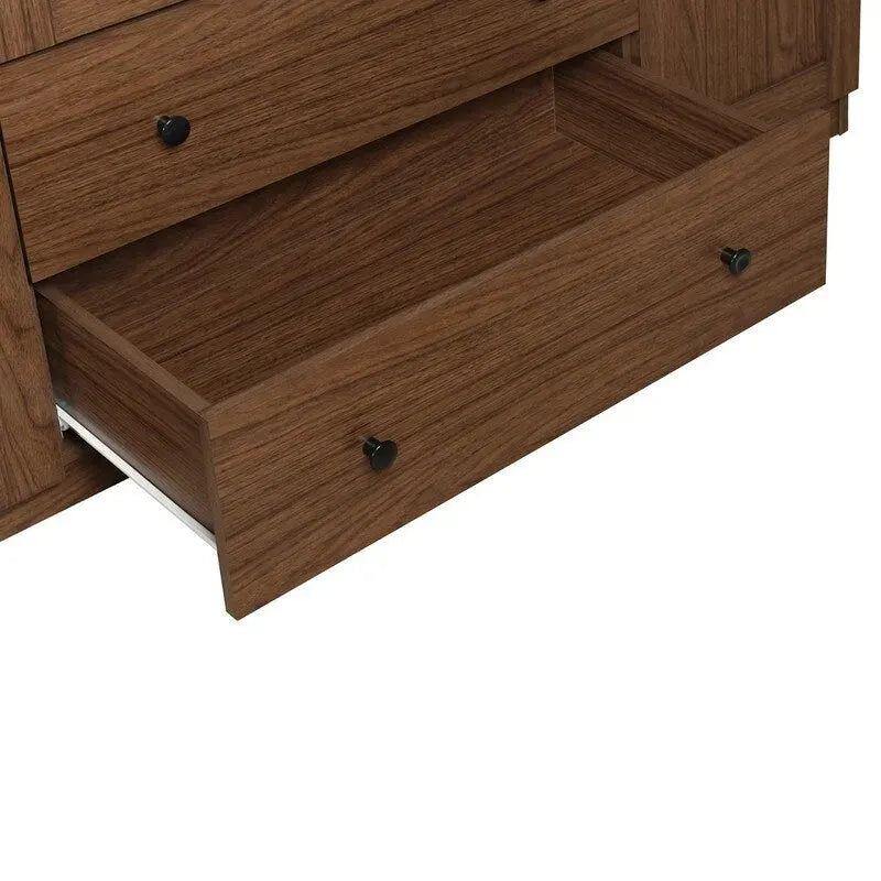 Armadio a quattro ante con due cassetti - 60,6L x 20,8P x 68,5A