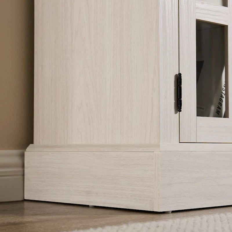 Moderno supporto TV semplice con 2 mobili contenitori e camino elettrico per soggiorno, home theater e camera da letto