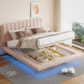 Letto matrimoniale "Queen Size" sospeso con luci LED e USB