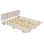 Letto matrimoniale "Queen Size" sospeso con luci LED e USB