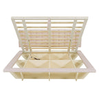 Letto matrimoniale "Queen Size" sospeso con luci LED e USB