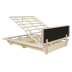 Letto matrimoniale "Queen Size" sospeso con luci LED e USB