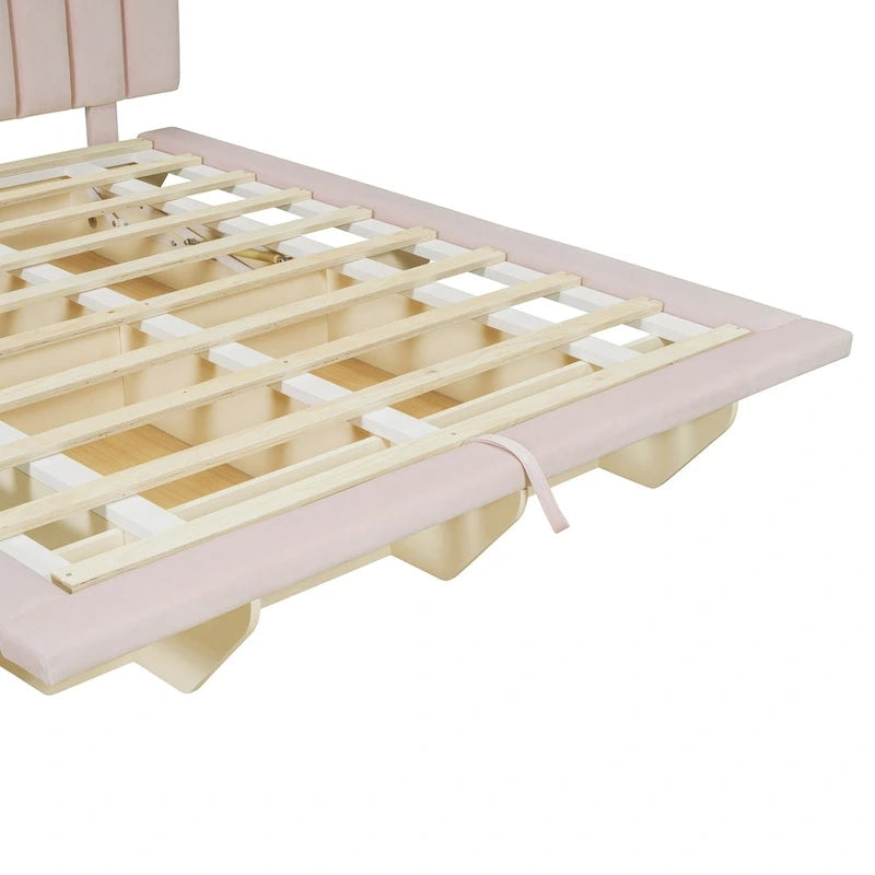 Letto matrimoniale "Queen Size" sospeso con luci LED e USB