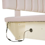 Letto matrimoniale "Queen Size" sospeso con luci LED e USB