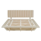 Letto matrimoniale "Queen Size" sospeso con luci LED e USB