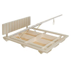 Letto matrimoniale "Queen Size" sospeso con luci LED e USB