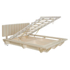 Letto matrimoniale "Queen Size" sospeso con luci LED e USB