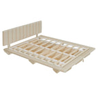 Letto matrimoniale "Queen Size" sospeso con luci LED e USB