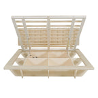 Letto matrimoniale "Queen Size" sospeso con luci LED e USB