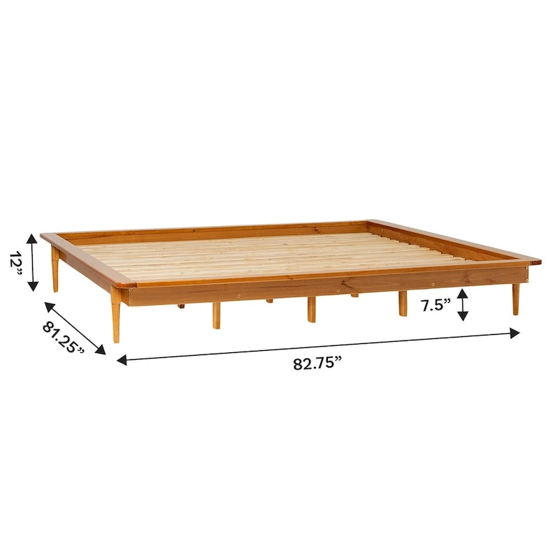 Letto a piattaforma King-size in legno massello