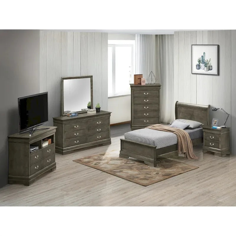  Sleigh Twin Panel Bed
