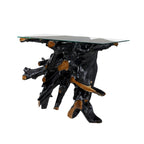 Consolle in legno di teak con bordo vivo e base a tronco d'albero con piano in vetro trasparente - Nero - 16W x 49L x 32H