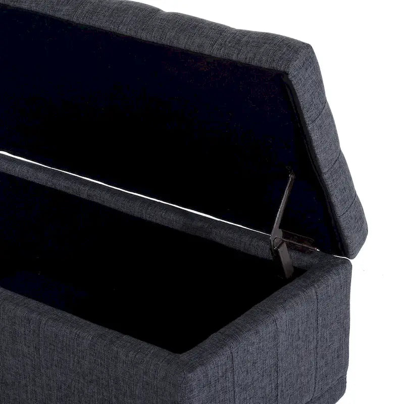Panca Pouf Contenitore in Tessuto Trapuntato da 42 Pollici
