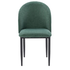 Sedie da Pranzo Imbottite con Gambe Nere, Set da 2
