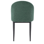 Sedie da Pranzo Imbottite con Gambe Nere, Set da 2