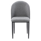 Sedie da Pranzo Imbottite con Gambe Nere, Set da 2