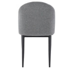 Sedie da Pranzo Imbottite con Gambe Nere, Set da 2