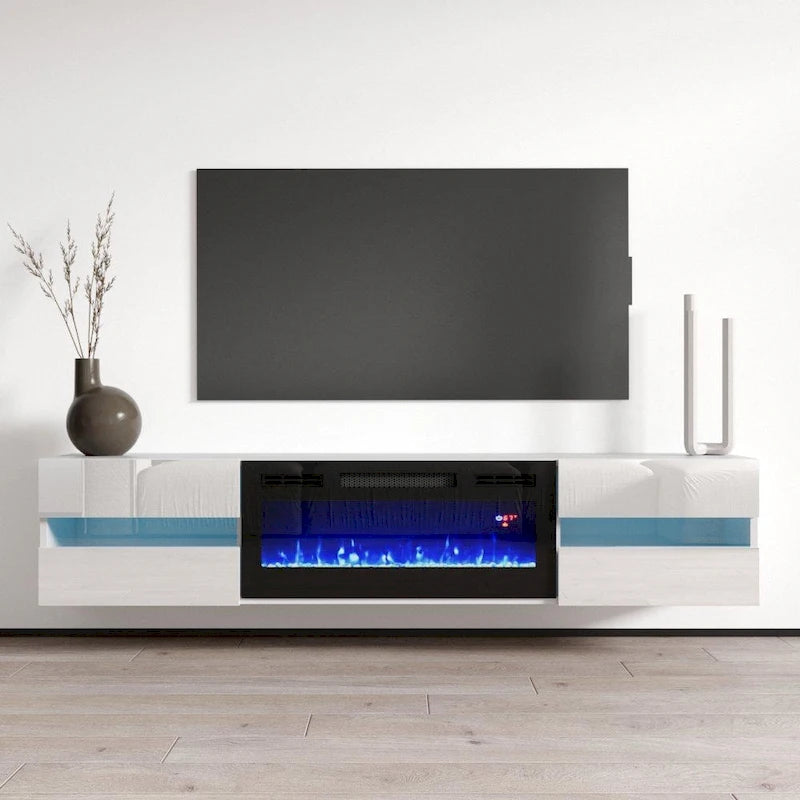 Mobile TV 72 per Camino Elettrico a Parete