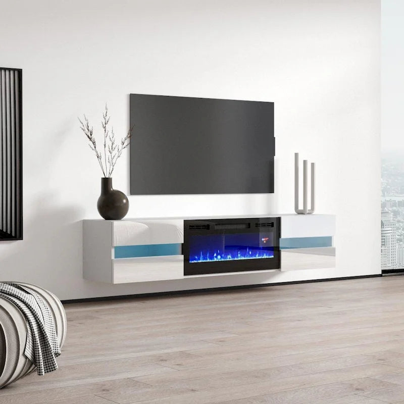 Mobile TV 72 per Camino Elettrico a Parete