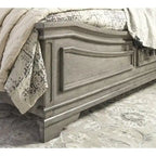 Letto a pannelli grigio antico