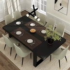  86.6W x 47.2D Conference Table with Wood Base Desk