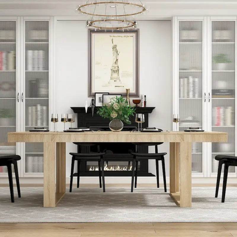 Tavolo riunioni 86,6L x 47,2P con base in legno