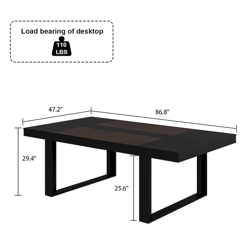 Tavolo riunioni 86,6L x 47,2P con base in legno