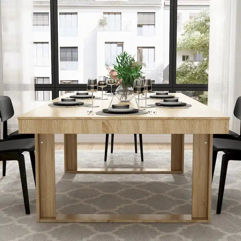 Tavolo riunioni 86,6L x 47,2P con base in legno