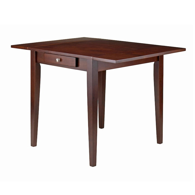 Tavolo da pranzo con doppia anta a ribalta, Noce - 41.73L x 30.55P x 29.13A
