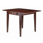 Tavolo da pranzo con doppia anta a ribalta, Noce - 41.73L x 30.55P x 29.13A