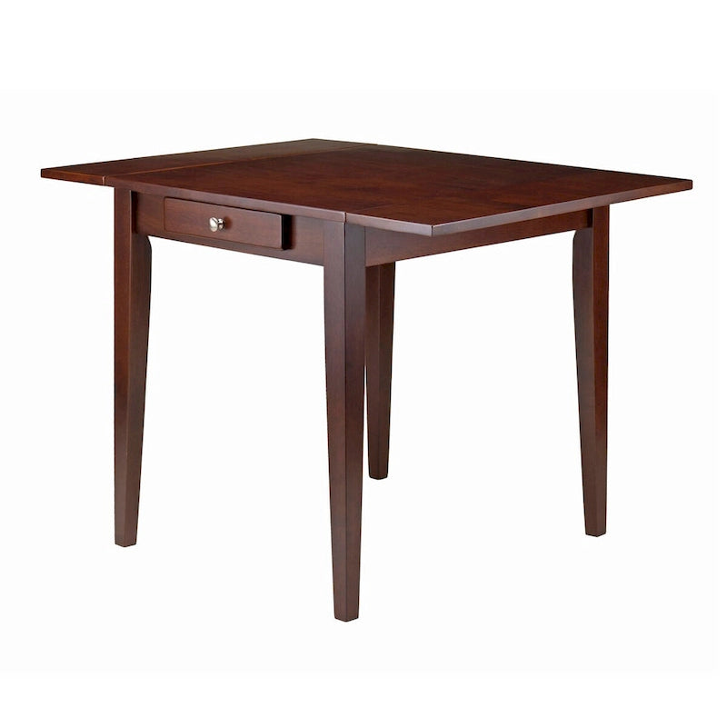 Tavolo da pranzo con doppia anta a ribalta, Noce - 41.73L x 30.55P x 29.13A