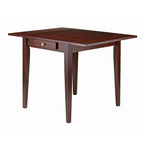 Tavolo da pranzo con doppia anta a ribalta, Noce - 41.73L x 30.55P x 29.13A