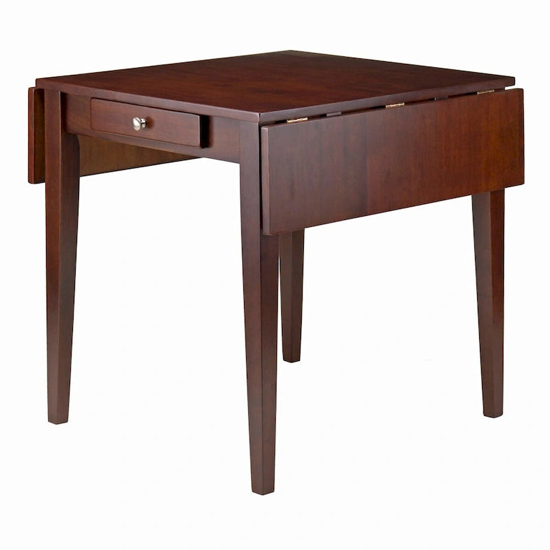 Tavolo da pranzo con doppia anta a ribalta, Noce - 41.73L x 30.55P x 29.13A