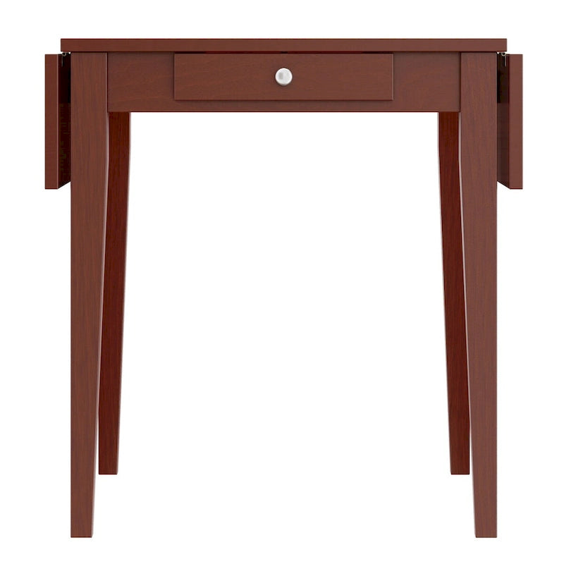 Tavolo da pranzo con doppia anta a ribalta, Noce - 41.73L x 30.55P x 29.13A
