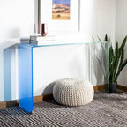  Modena Ombre Glass Console Table - Clear / Blue - 43.3 x 13.8 x 29.5 - 43Wx14Dx30H