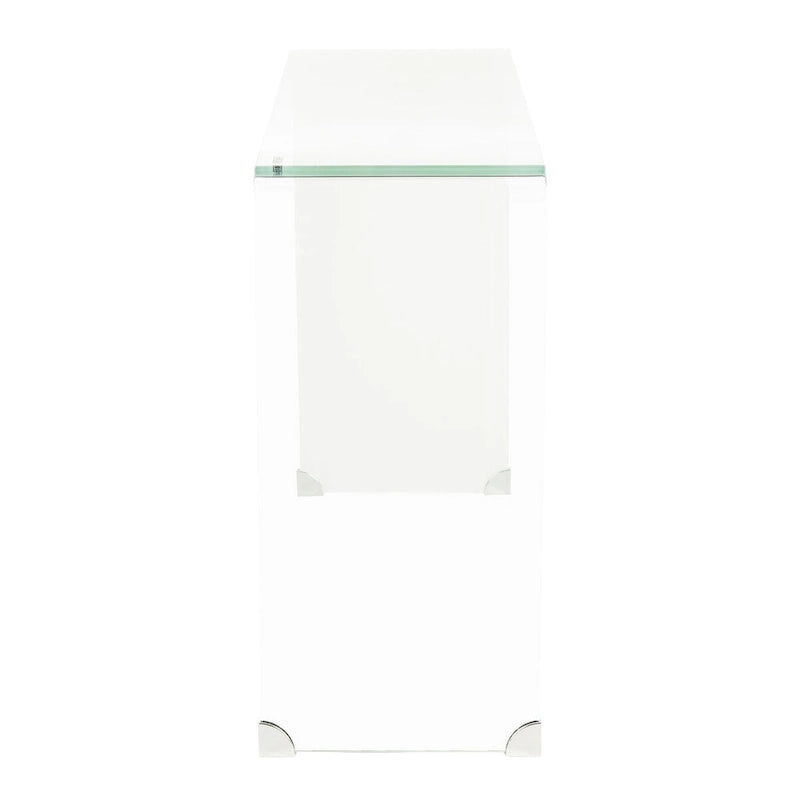 Consolle in vetro Ombre - Trasparente / Blu - 110 x 35 x 75 cm - 110Lx35Px76A