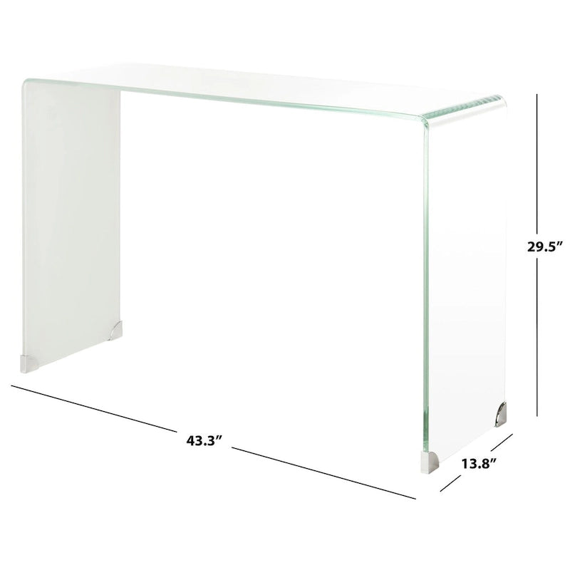 Consolle in vetro Ombre - Trasparente / Blu - 110 x 35 x 75 cm - 110Lx35Px76A
