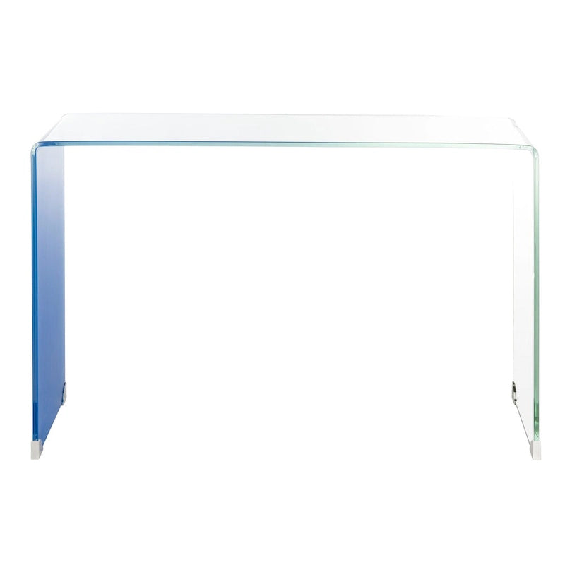 Consolle in vetro Ombre - Trasparente / Blu - 110 x 35 x 75 cm - 110Lx35Px76A