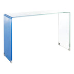 Consolle in vetro Ombre - Trasparente / Blu - 110 x 35 x 75 cm - 110Lx35Px76A