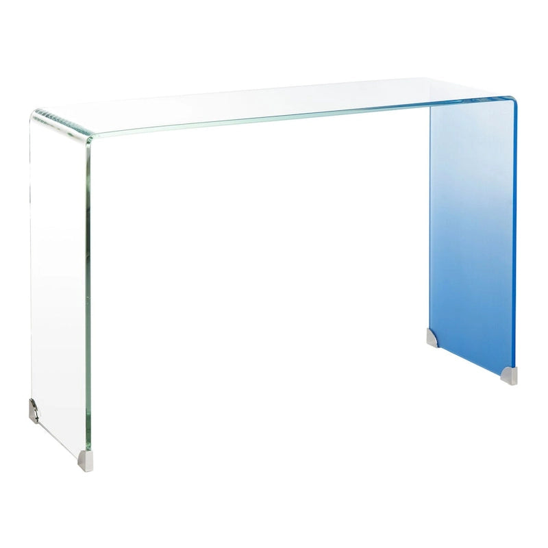 Consolle in vetro Ombre - Trasparente / Blu - 110 x 35 x 75 cm - 110Lx35Px76A