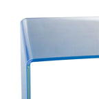 Consolle in vetro Ombre - Trasparente / Blu - 110 x 35 x 75 cm - 110Lx35Px76A